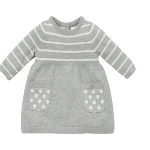 Baby gap grey NEW sweater dress. Size 6/12 M